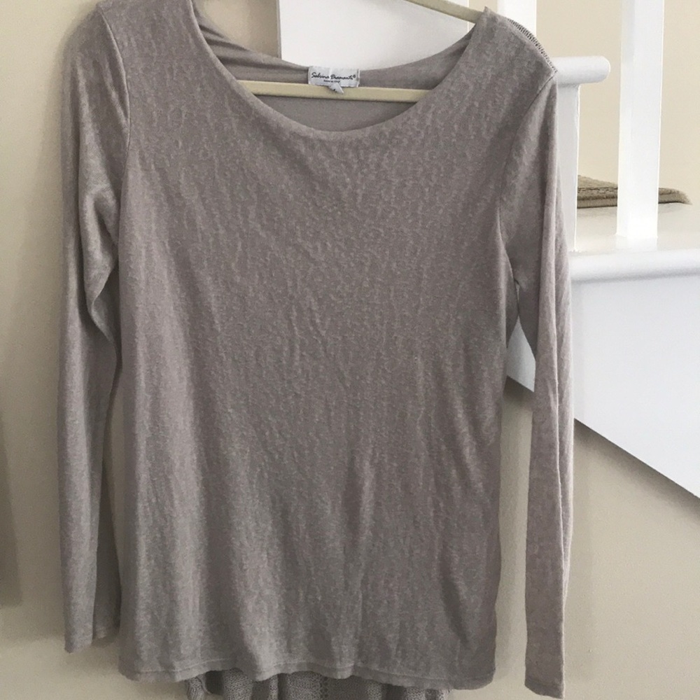 Crochet back sweater